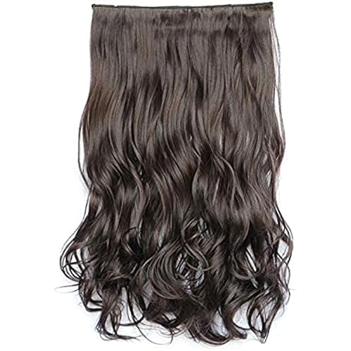 DILLARDS Fashion Fluffy Long Curly Hair Extension Dark Auburn Brown 5088-10 - Image 2